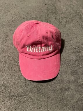Adams Baseball Cap Womens One Size Brittany Embroidered Pink Adjustable Leather